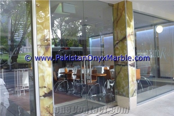 Green Onyx Columns Hand Carved Pillars