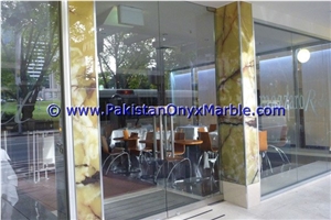 Green Onyx Columns Hand Carved Pillars