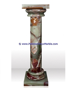 Green Onyx Pedestals Hand Carved Pillars