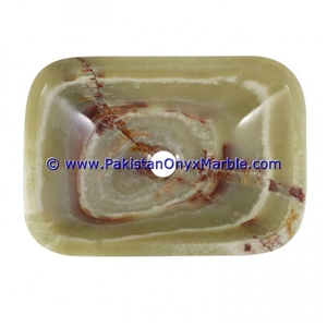 Green Onyx Rectangle Shaped Sinks Basins