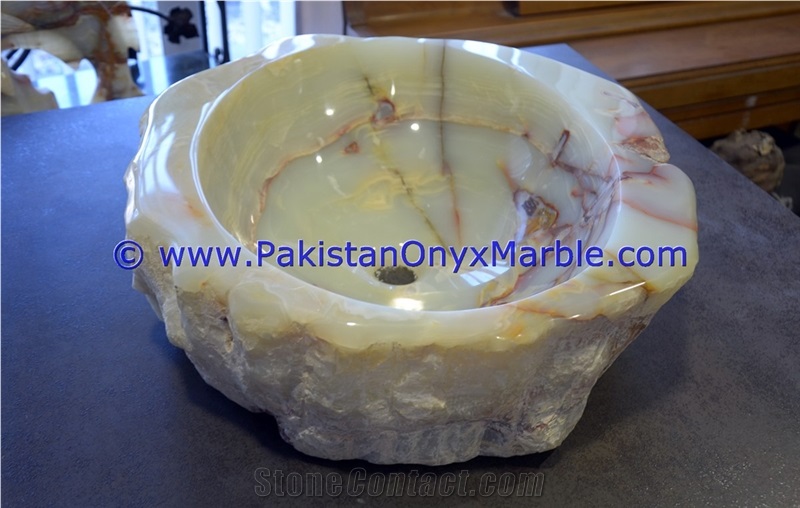 Green Onyx Rough Rectangle Shaped Sinks Basins