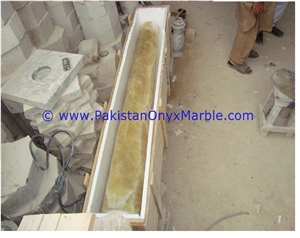 Honey Onyx Columns Handcarved Pillars
