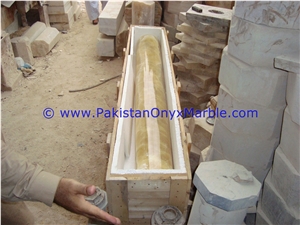 Honey Onyx Columns Handcarved Pillars