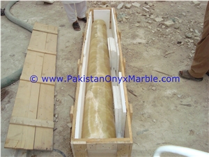 Honey Onyx Columns Handcarved Pillars