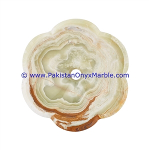 Jade Green Onyx Flower Shaped Sinks Basins