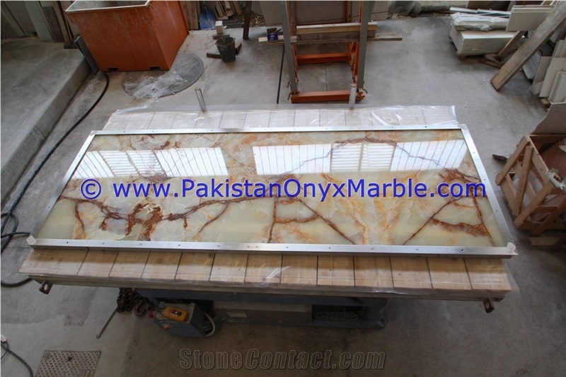 Light Green Onyx Counter Tops
