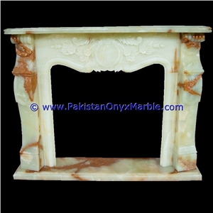 Light Green Onyx Fireplaces