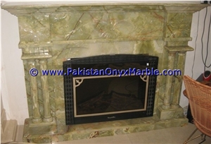 Light Green Onyx Fireplaces
