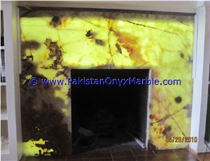 Light Green Onyx Fireplaces