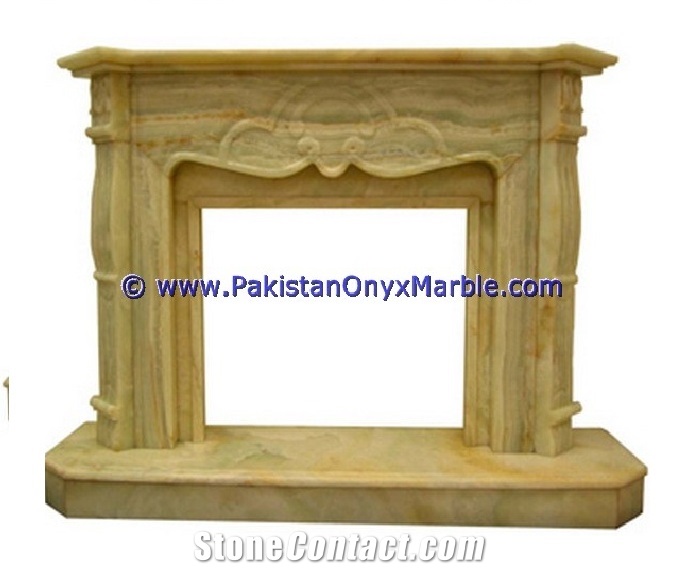 Light Green Onyx Fireplaces