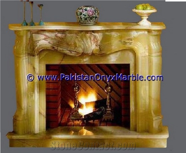 Light Green Onyx Fireplaces