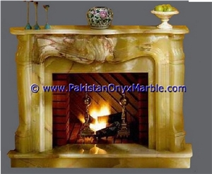 Light Green Onyx Fireplaces