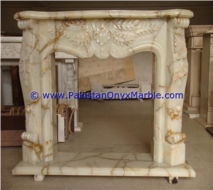 Light Green Onyx Fireplaces