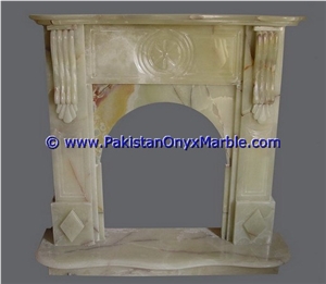 Light Green Onyx Fireplaces