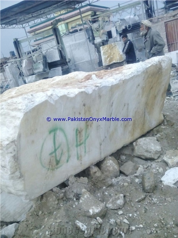 Marble Blocks Ziarat White Carrara White Marble