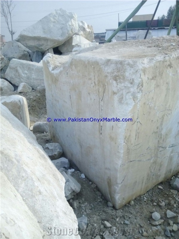Marble Blocks Ziarat White Carrara White Marble