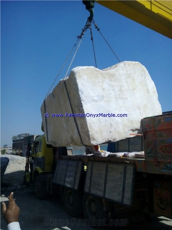 Marble Blocks Ziarat White Carrara White Marble