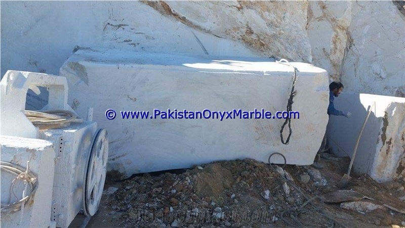 Marble Blocks Ziarat White Carrara White Marble