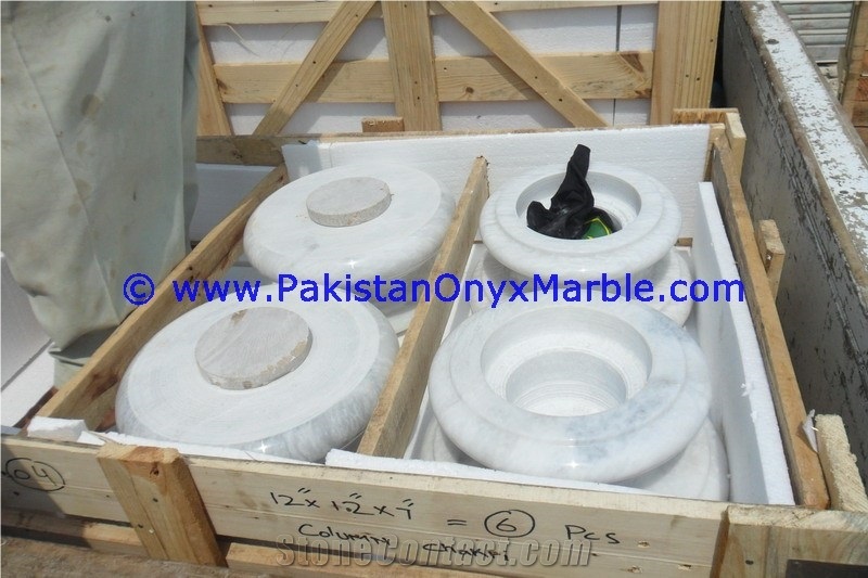 Marble Columns Pillars Bases Ziarat White Marble