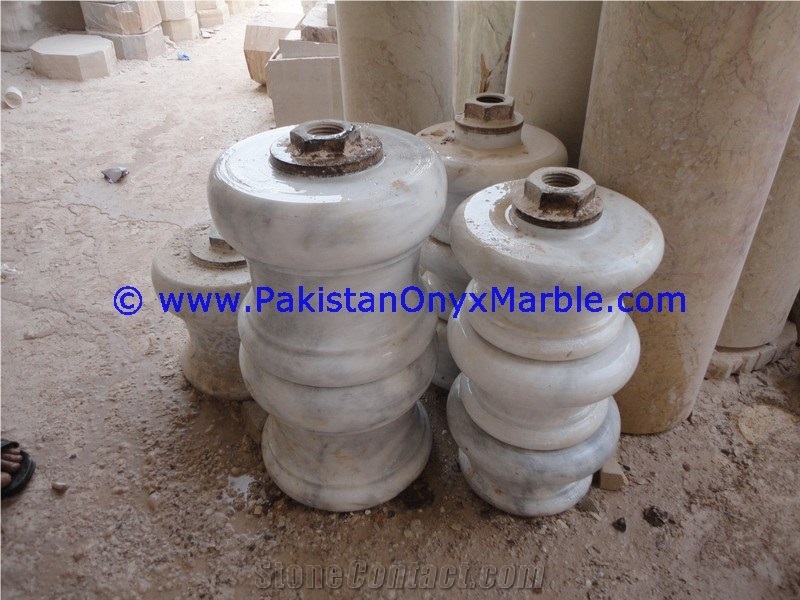Marble Columns Pillars Bases Ziarat White Marble