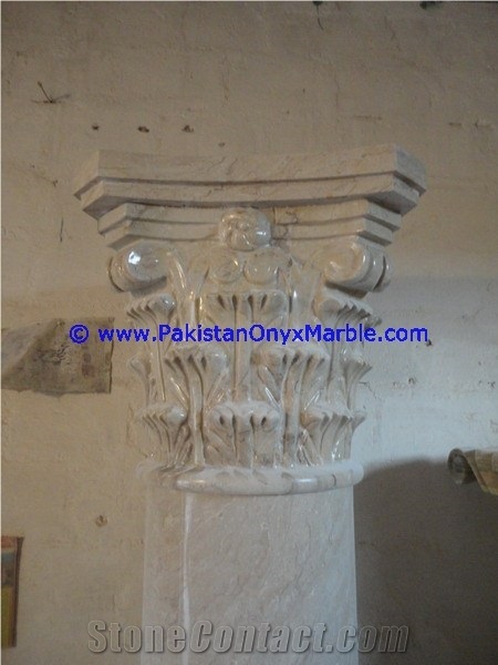Marble Columns Pillars Tops Verona Sahara Beige