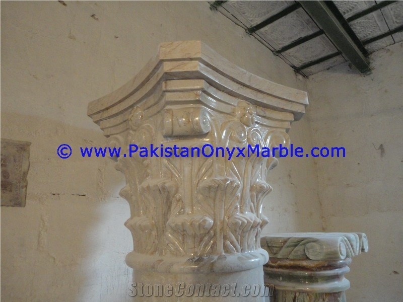 Marble Columns Pillars Tops Verona Sahara Beige