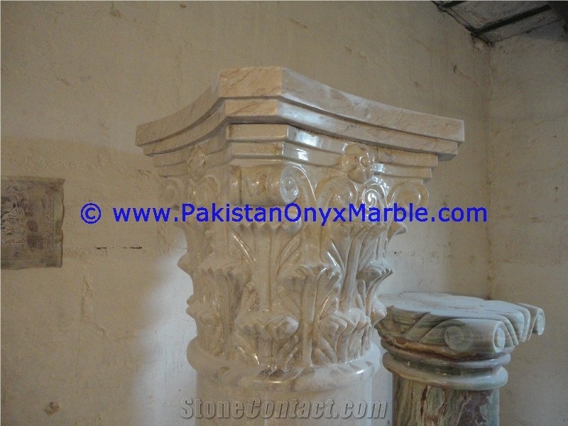 Marble Columns Pillars Tops Verona Sahara Beige