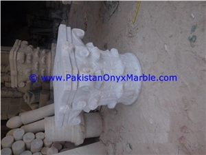 Marble Columns Pillars Tops Ziarat White Carrara