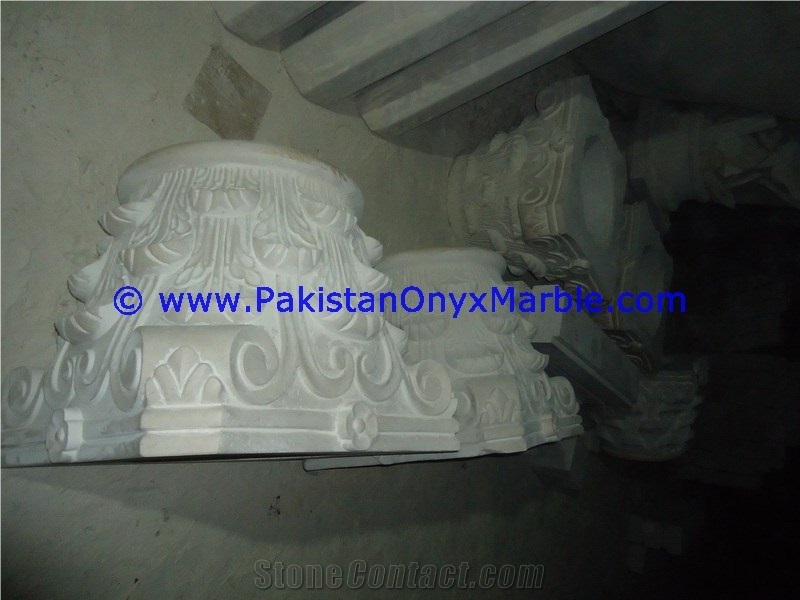 Marble Columns Pillars Tops Ziarat White Carrara