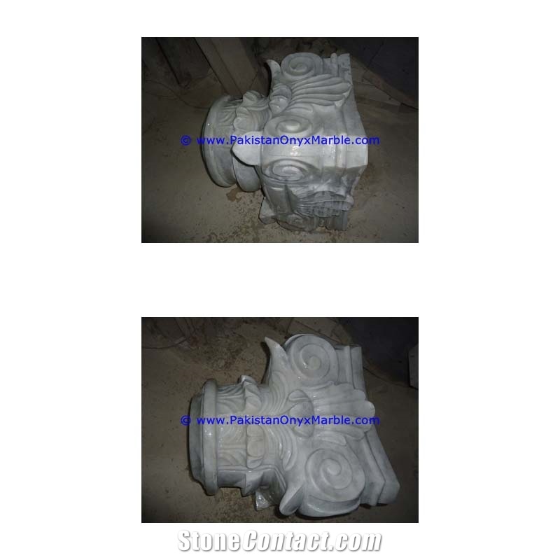 Marble Columns Pillars Tops Ziarat White Carrara