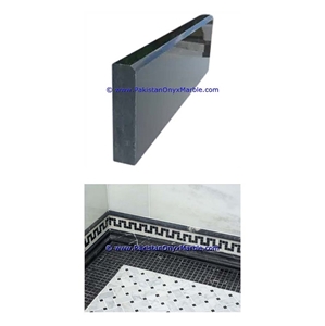 Marble Molding Baseboard Threshold Black and Gold