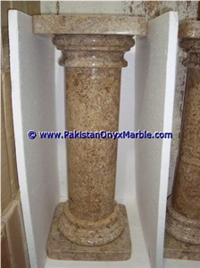 Marble Pedestals Stand Display Fossil Corel Marble