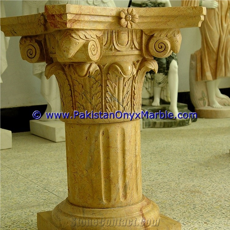 Marble Pedestals Stand Display Indus Gold Inca