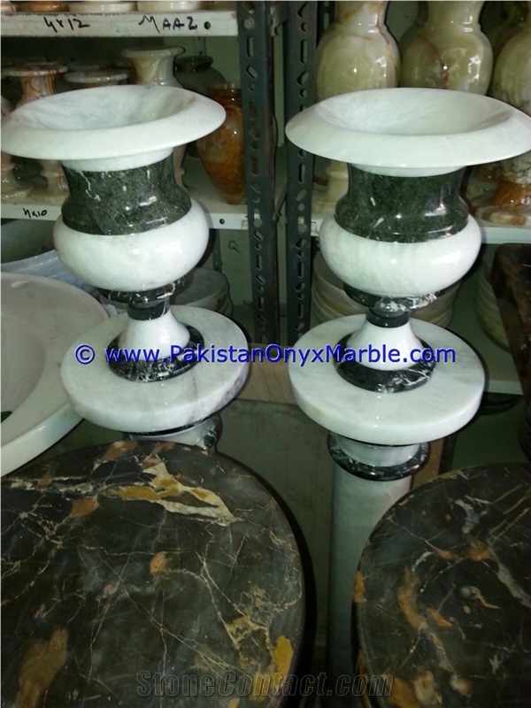Marble Pedestals Stand Display Multi Stone Marble