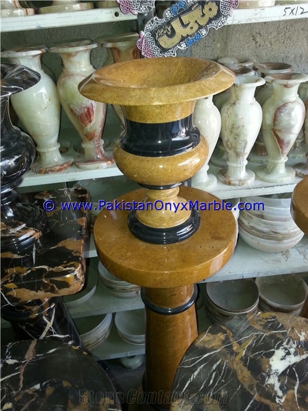 Marble Pedestals Stand Display Multi Stone Marble