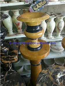 Marble Pedestals Stand Display Multi Stone Marble