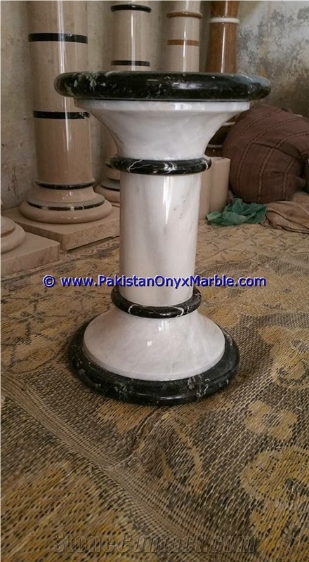 Marble Pedestals Stand Display Multi Stone Marble
