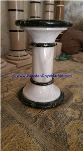 Marble Pedestals Stand Display Multi Stone Marble