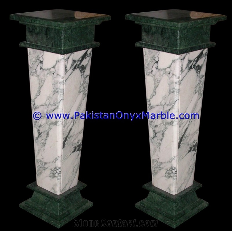 Marble Pedestals Stand Display Multi Stone Marble
