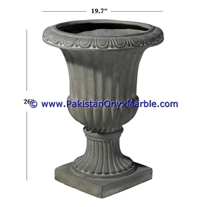 Marble Planters Handcarved Decorated Beige Color