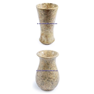 Marble Planters Handcarved Decorated Fossil Corel Marble Planters Handcarved Decorated Fossil Corel