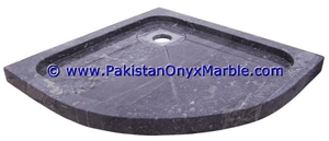 Marble Shower Tray Black and Gold , Jet Black