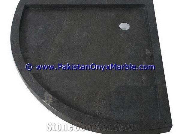 Marble Shower Tray Black and Gold , Jet Black
