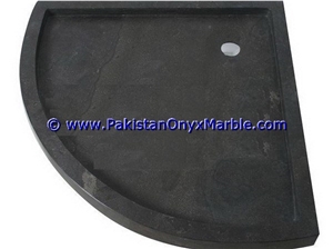 Marble Shower Tray Black and Gold , Jet Black