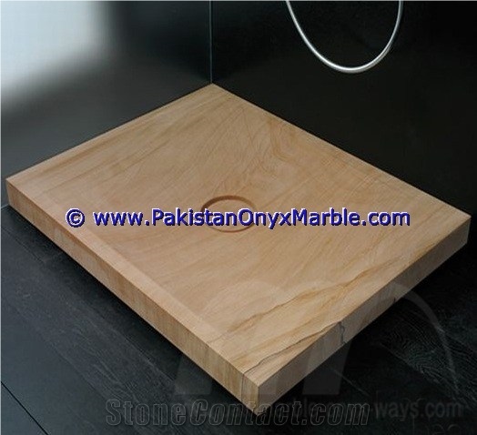 Marble Shower Tray Handcarved Teakwood Burmateak
