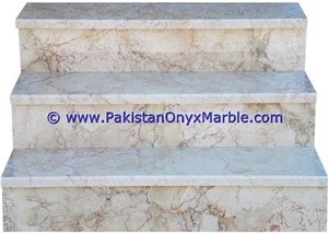 Marble Stairs Steps Risers Beige Marble Modern
