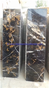 Marble Stairs Steps Risers Black and Gold
