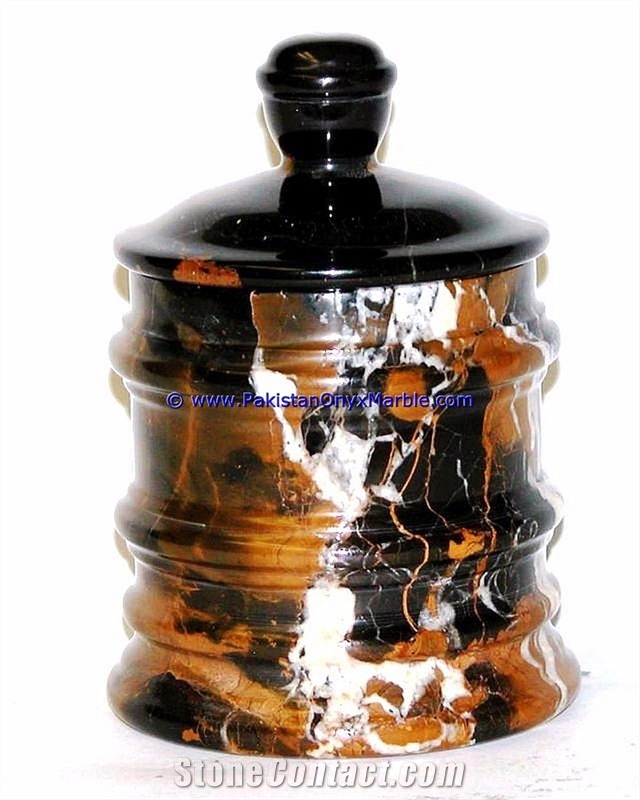 Michaelangelo Marble Bathroom Accessories Set Black and Gold Bathroom Sets