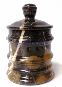 Michaelangelo Marble Bathroom Accessories Set Black and Gold Bathroom Sets
