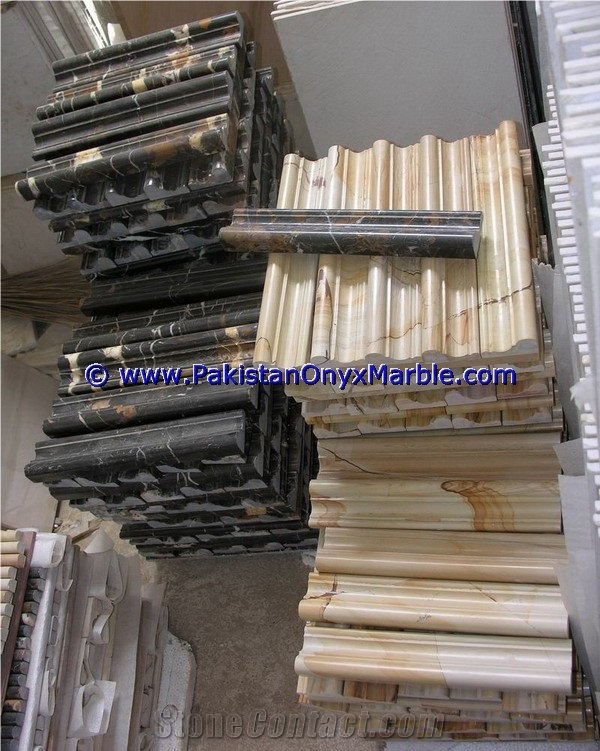 Michaelangelo Marble Molding Chair Rail Black Gold Marble Chair Rail